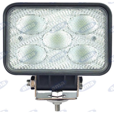 Faro lavoro 145x122mm 5 LED 10-30V 50W 4500LM cablaggio 40-60cm macchina agricola | NewgardenAgri.com