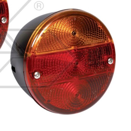 Agricultural machine rear light left round 3 lights Di 115 mm A28197 | NewgardenAgri.com