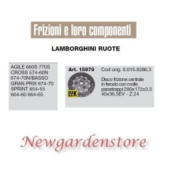 LAMBORGHINI 15979 Agile Cross Prix 280x172x3,5 40x36,5Ev Traktor Kupplungsscheibe | NewgardenAgri.com