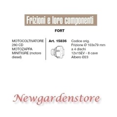 Frizione 103x79 motocoltivatore 280 CD motozappa MINITIGRE diesel FORT 15836 | NewgardenAgri.com