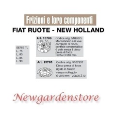 Clutch disc tractor seriesTL L.75 80 85 90 15786 FIAT NEW HOLLAND WHEELS 310mm | NewgardenAgri.com