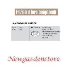 Anello frizione di sterzo 71 denti C230 340 352 362 15018 LAMBORGHINI CINGOLI | NewgardenAgri.com