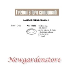 Anello frizione sterzo 71 denti trattore C350 C452 15206 LAMBORGHINI CINGOLI | NewgardenAgri.com