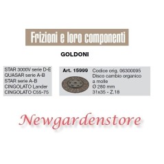 GOLDONI STAR QUASAR CINGULATO 31x35 Z18 Traktor Kupplungsscheibe 15999 | NewgardenAgri.com