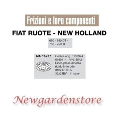 Disco de embrague 32x28EV 11cavo 650 650DT 750 750DT 15277 FIAT NEW HOLLAND | NewgardenAgri.com