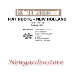 Disque d'embrayage 6pale tracteur 880.4 880.4DT LUK 15559 FIAT NEW HOLLAND 5122377 | NewgardenAgri.com