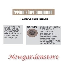 Disco frizione centrale trattore LAMBORGHINI 15440 Agile Cross Prix 280x172x3,5 | NewgardenAgri.com