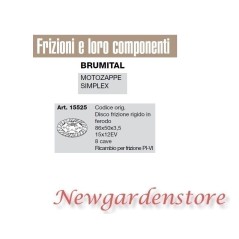 Ferodo starre Kupplungsscheibe 15x12EV Motorhacke simplex BRUMITAL 15525 | NewgardenAgri.com