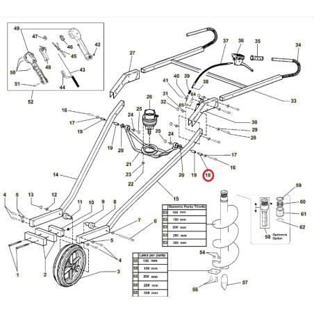 Bussola distanziale supporto riduttore ORIGINALE ACTIVE trivella t152 020814 | NewgardenAgri.com