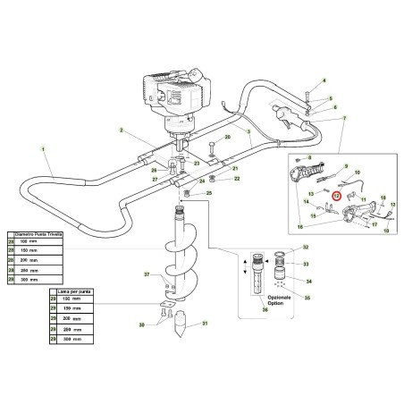 Verdrahtung ORIGINAL ACTIVE Erdbohrer Modelle t152 - tdu 155 021626 | NewgardenAgri.com