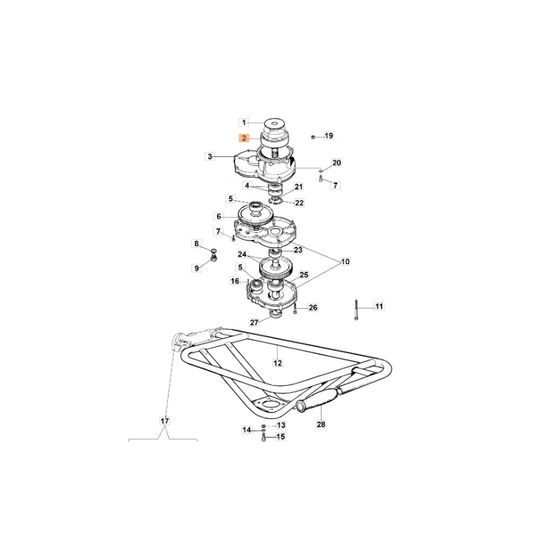 Campana frizione mototrivella modelli MTL40 MTL51 ORIGINALE EMAK 375100011AR