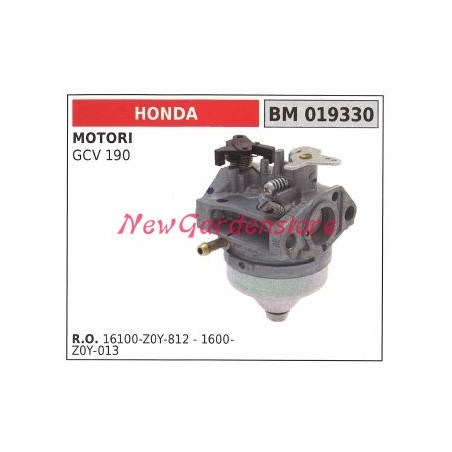 Carburateur à pot HONDA motorhoe GCV 190 019330 | NewgardenAgri.com