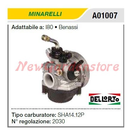 Carburador MINARELLI motoazada I80 - BENASSI A01007 | NewgardenAgri.com