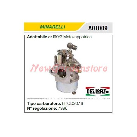 Carburador MINARELLI motoazada I90 / 3 A01009 FHCD20.16 | NewgardenAgri.com