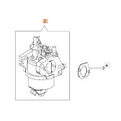 Carburador modelo CR270K ORIGINAL OLEOMAC L66150449 | NewgardenAgri.com