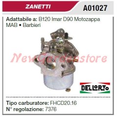 Carburateur ZANETTI moteur tondeuse B120 imar D90 A01027 | NewgardenAgri.com