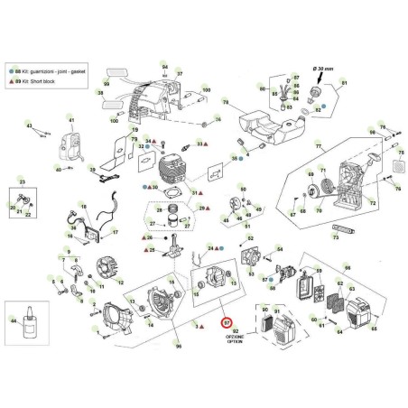 Carter avviamento ORIGINALE ACTIVE decespugliatore 4.5 - 5.5 trivella t143 23005 | NewgardenAgri.com