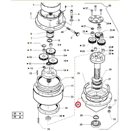 ORIGINAL ACTIVE Bohrmaschine Modelle t143 - t152 020792 Getriebedeckel unten | NewgardenAgri.com