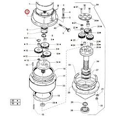 ORIGINAL ACTIVE Couvercle de boîte de vitesses supérieure pour tarière modèles t143 - t152 020795 | NewgardenAgri.com