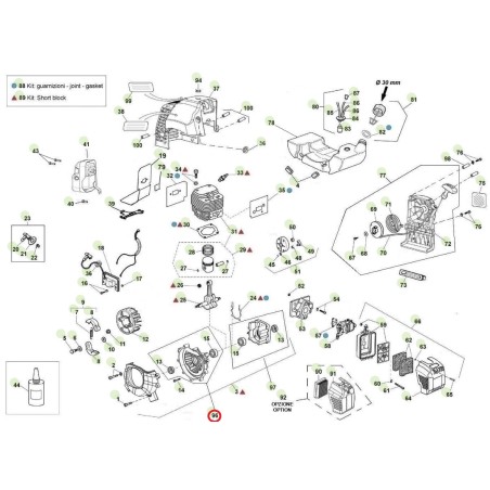 Carter volano ORIGINALE ACTIVE decespugliatore 4.5 - 5.5 trivella t143 023006 | NewgardenAgri.com