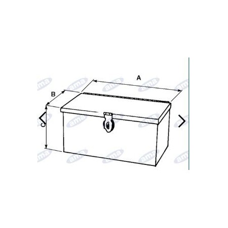 Caisse à outils en tôle pour tracteur agricole 420x130x130mm 01261