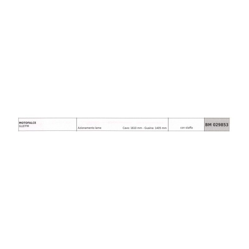 GREENLINE motor mower blade drive cable GL87FM cable 1610 mm sheath 1405 mm