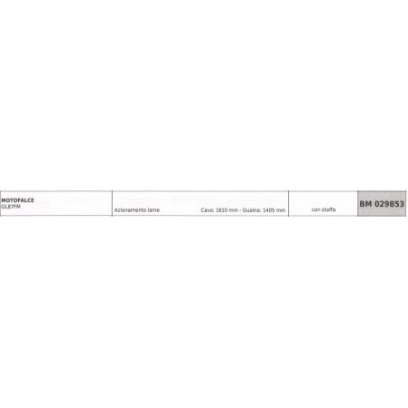 Cable de accionamiento de la cuchilla de la motoazada GREENLINE GL87FM cable 1610 mm vaina 1405 mm | NewgardenAgri.com