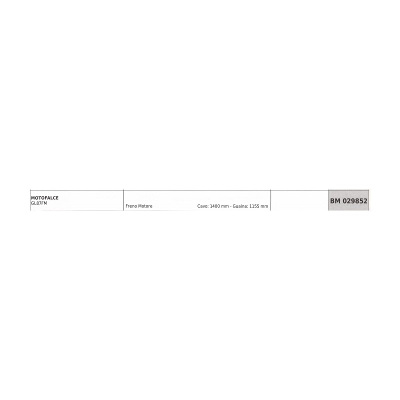 Câble frein moteur GREEN LINE moteur tondeuse GL87FM câble 1400 mm gaine 1155 mm