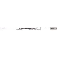 Câble d'accouplement des lames GREEN LINE motofaucheuse GL870MF câble 1605mm gaine 1380mm | NewgardenAgri.com