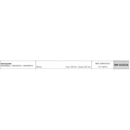 PUBERT Motorhacke VARIO60BC3 VARIO55HC3 Kabel 709mm Ummantelung 612mm | NewgardenAgri.com