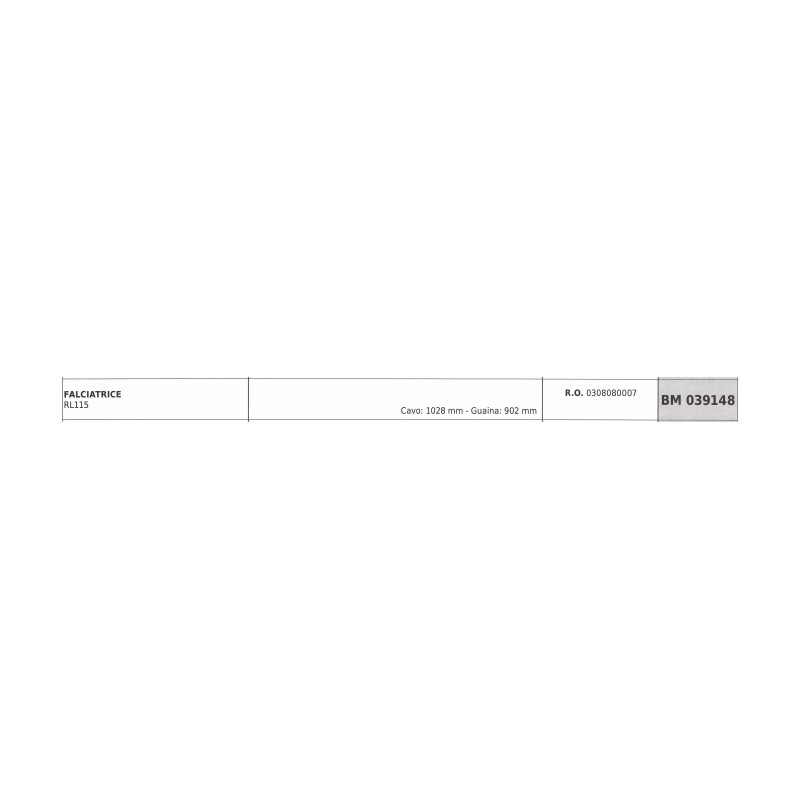 ANFORDERUNGEN ET LECOEUR RL115 Mähwerkskabel 1028 mm Ummantelung 902 mm