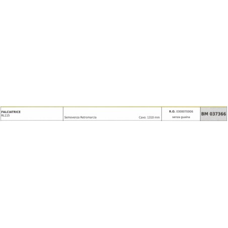 REQUES ET LECOEUR RL115 reverse drive mower cable 1310mm cable | NewgardenAgri.com