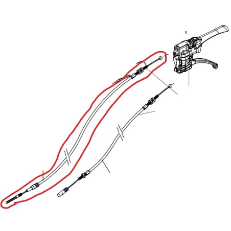 Câble de transmission pour motoculteur ORIGINAL EMAK modèles BRIK1S 68310113R | NewgardenAgri.com