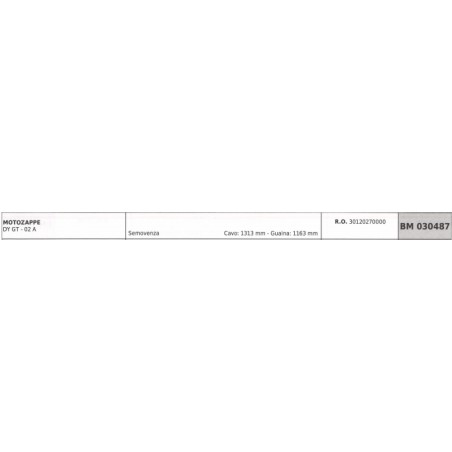 Câble de traction DAYEE motoculteur DY GT - 02 A câble 1313mm gaine 1163mm | NewgardenAgri.com