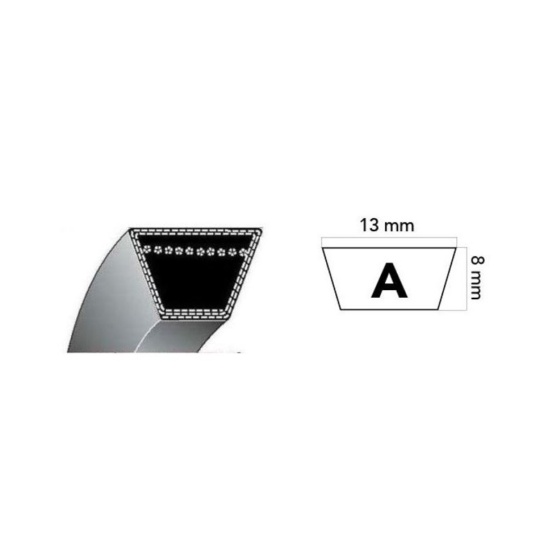 Courroie trapézoïdale MOTOZAPPA HONDA FX25 12.7x758mm