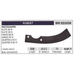 Lama destro fresa per motozappa motocoltivatore ELITE 60B PUBERT | NewgardenAgri.com