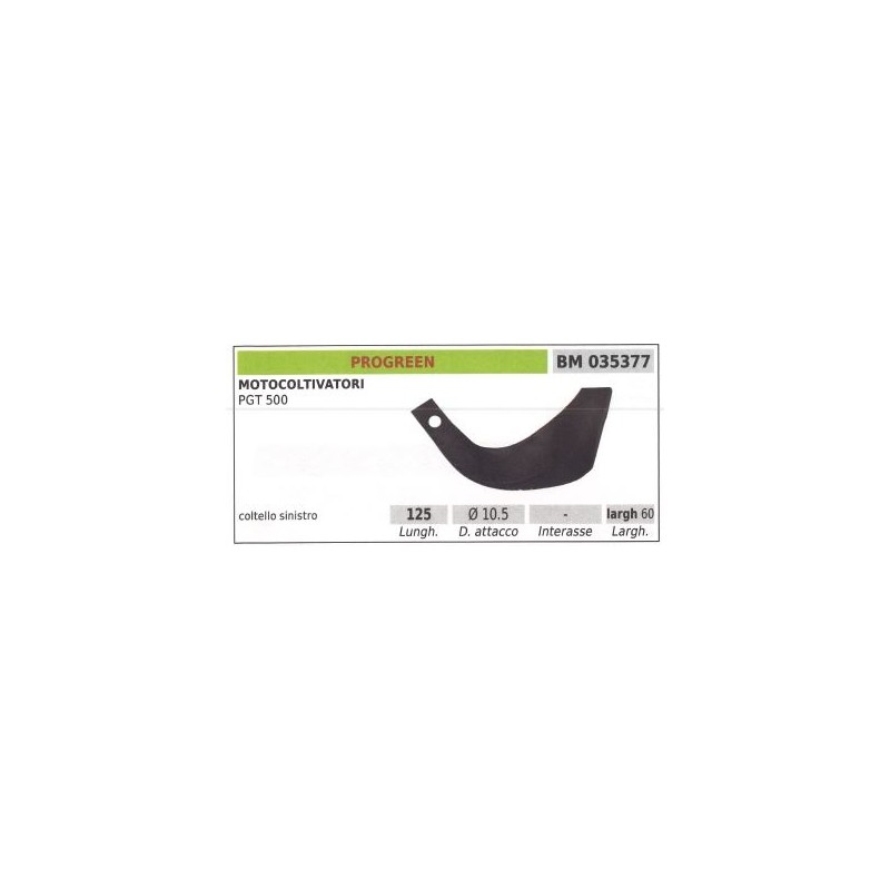 Lama sinistro fresa per motocoltivatore PGT 500