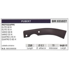 Coltello sinistro fresa per motozappa motocoltivatore ELITE 60B PUBERT | NewgardenAgri.com