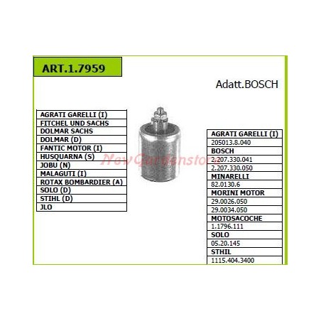 BOSCH condenser for walking tractor 205013.8.040 1.7959 | NewgardenAgri.com