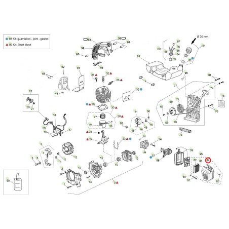 ORIGINAL ACTIVE Freischneider Luftfilterabdeckung 4,5 Schnecke t165 022616 | NewgardenAgri.com