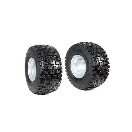 Pair of 18/950-8" fixed disc tyred wheels for mower NIBBI FC 20 - FC 145 | NewgardenAgri.com