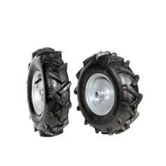 Paire de roues à pneus 3.50-6 "DF pour tondeuse NIBBI FC 110 | NewgardenAgri.com