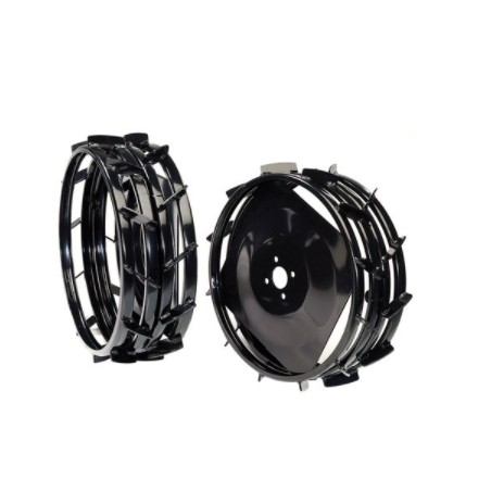 Pair of 410mm diameter metal wheels NIBBI mulcher widening ring | NewgardenAgri.com