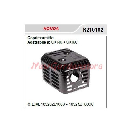 Coprimarmitta silenziatore HONDA motocoltivatore GX 140 160 R210182 | NewgardenAgri.com