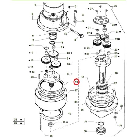 ORIGINAL ACTIVE corona reductora primera etapa modelos t143 020794 | NewgardenAgri.com