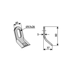 Kupplungsmechanismus 15880 Motorgrubber kompatibel PASQUALI 904 flach 160mm