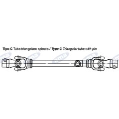 Albero cardanico AMA Cat. 2  omologato CE 2x800mm  -  00956