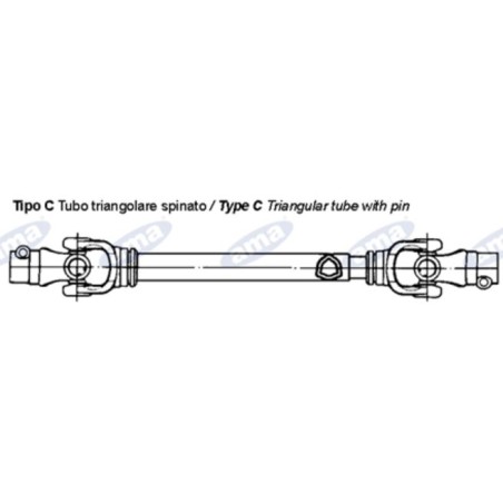 Toma de fuerza AMA Cat. 4 homologada CE 4x1000mm - 01721