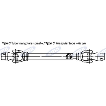 Cardan AMA Cat. 4 homologado CE 4x800mm - 01719