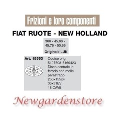 Disco centrale frizione 18cave 35x31 366 45.66 45.76 LUK 15553 FIAT NEW HOLLAND | NewgardenAgri.com